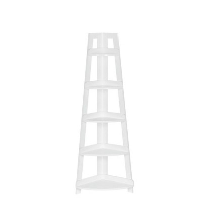 target white ladder bookshelf