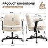 24" Wide Criss-Cross Chair: 4.3" Thick Cushion, Extra-Wide Comfy Seat for Cross-Legged Desk Time - 3 of 4