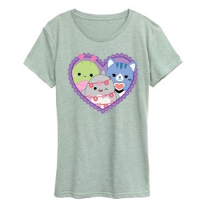 Women's - Squishmallows - Squish Heart Short Sleeve Graphic T-Shirt - 1 of 3