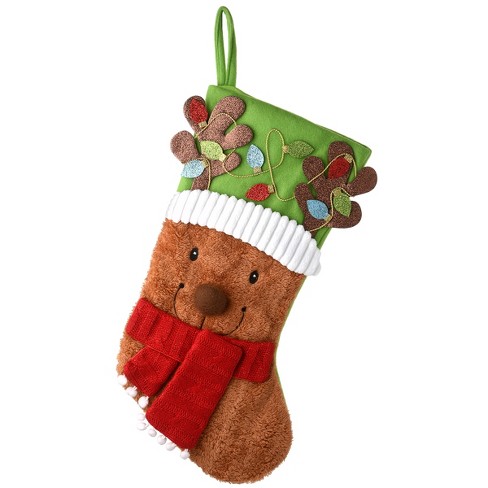 Teddy Bear Embroidered Needlepoint Stocking – The Little