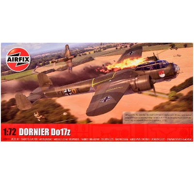Level 3 Model Kit Dornier Do 17z Bomber Aircraft with 2 Scheme Options 1/72 Plastic Model Kit by Airfix