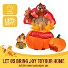 Joyfy 6 ft Thanksgiving Inflatable Turkey with LED Light Up, Blow Up Turkey for Thanksgiving Autumn Family Party  Yard Garden Inflatable Decoration - 3 of 4
