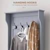 Vynxaria Stand Alone 28 Inch Black 3 in 1 Coat Rack: 4 Hooks, Shoe Storage, Perfect for Entrance Porch - 3 of 4
