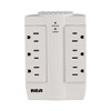 RCA 6 Outlet Swivel Surge Protector, 6 AC Outlets, 1,200 J, White - 3 of 4