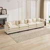 4-Seater Chenille Modular Straight Sectional Sofas with Double-Layer Cushions and Breathable Fabric - 3 of 4