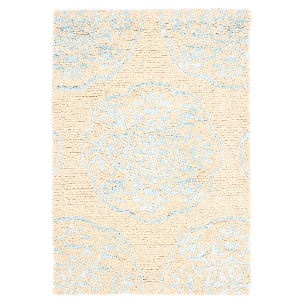 2'X3' Shapes Accent Rug Beige/Turquoise - Safavieh