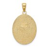Black Bow Jewelry 14k Yellow Gold Fleur De Lis Oval Disc Pendant, 18 x 30mm - 3 of 4