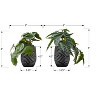 NicBex Artificial Plant Set Of 2, Fake Plants in White Pots, Tabletop Faux Plants Indoor for Living Room/Office/Windowsill Decor - 4 of 4