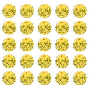 Unique Bargains Sparkling Disco Crystal Rhinestone Clay Beads DIY Craft Round Bead 0.4" 50 Pcs - 1 of 4