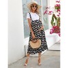 Maternity Maxi Skirt Womens High Waisted Boho Summer Casual Flowy Ruffle Suspender Long Pregnancy Skirt Overall Dress - 4 of 4