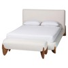 Baxton Studio Vinicio Mid-Century Modern Cream Boucle and 2-Piece Bedroom Set - 2 of 4