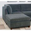 NicBex Modular Sectional 6pc Set L-Shaped Modular Sofa Bed Modern Including Couch 2x Corner Wedge 2x Armless Chairs and 2x Ottomans - 3 of 4