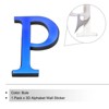Unique Bargains 3D Acrylic Self-Adhesive Mirror Alphabet Sticker Wall Decals Blue - 3 of 4