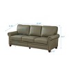 TiramisuBest Living Room Sofa with Storage Sofa 2+3 Sectional Black Faux Leather - 4 of 4