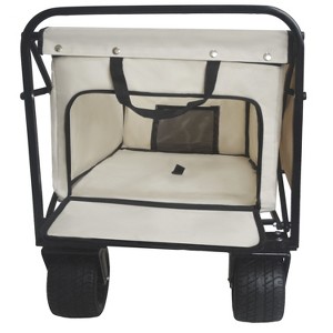 CAVINAS Park Garden Folding Utility Wagon Cart, All-Terrain Shopping Cart, Wagon for Camping, Shopping - 1 of 4