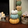 Northlight 22" Triple Stacked Pumpkins Thanksgiving Tabletop Decor - 2 of 4