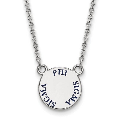 Black Bow Jewelry Sterling Silver Phi Sigma Sigma Greek Life Necklace 18 Inch