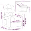 vidaXL Relaxation Recliner Chair with Taupe Fabric Upholstery, Modern Design; Comfortable Sponge and PP Cotton Filling - 4 of 4