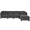 U-style Upholstered Modular Sectional Sofa with Removable Storage Ottoman, 2 hidden cup holders, CENGHU Sectional Couches for Living Room Apartment - 3 of 4
