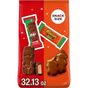 Reese's, Kit Kat Christmas Trees and Kit Kat Santas Stand Up Bag Candy - 32.1oz - 1 of 4