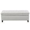 NicBex 50 Inch Fabric Storage Ottoman Bench Modern End of Bed Bench with Tufted Cushion for Living Room, Bedroom, Entryway - 2 of 4