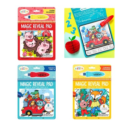 3pk Let's Craft Magic Reveal Pads: Awesome Animals Art Activity - Bright Stripes