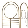 Modern Metal Room Divider Screen Gold - Olivia & May: Iron Frame, No Assembly, 3-Panel Design - 4 of 4