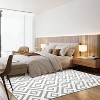 Area Rug 4x6 Boho Geometric Washable Rug Ultra-Soft Indoor Floor Carpet for Living Room Low Pile Non-Slip Backing Bedroom Rug -Grey - 2 of 4