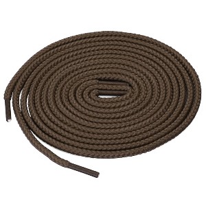 Elerevyo Thick Solid Colors Round Leather Shoes Boots Shoelaces 2 Pairs - 1 of 4
