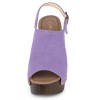 Allegra K Women's Open Toe Buckle Strap Slingback Platform Chunky Heel Sandals - 2 of 4