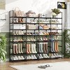 Simple Trending 8-Tier Shoe Rack Large Capacity 64 Pairs Tall Shoe Shelf, Sturdy Metal Shoe Organizer for Entryway, Closet, Bedroom, Black - 2 of 4