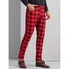 Lars Amadeus Men's Flat Front Stretch Slim Fit Color Block Gingham Plaid Checked Trousers Dress Pants - 2 of 4