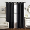 RT Designer Collection Nancy Grommet Luxurious Modern Design Curtain Panel 54" x 95" Black - 2 of 4
