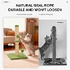 FDW 22/33 Inch Cat Scratching Post Cat Scratcher Natural Sisal Rope Scratch Post Kitten Trees with Hanging Ball for Indoor Cats - 2 of 4