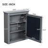 Grungis Wall Mounted Bathroom Storage Cabinet,24'' x27'' Medicine Cabinet with Mirror and Adjustable Shelf,Storage Cabinet for Bathroom - 3 of 4