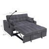 Vynxaria Sofa Bed with Trundle Charcoal Grey - 4 of 4