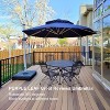 PURPLE LEAF 10/11/12/13ft Outdoor Patio Cantilever Umbrella with Base Offset Umbrella 360 Degree Rotation Round Umbrella for Deck Pool Garden - 2 of 4