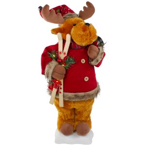 Northlight Lighted and Animated Musical Moose Christmas Figure - 24" - 1 of 4