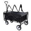 ORRD Collapsible Folding Wagon Cart with 360° Wheels, Heavy Duty Utility Cart for Beach Camping Grocery Shopping, Supports 360lbs - 2 of 4