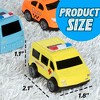Playkidiz Mini Vehicle Toy Set with Storage Container, 12 Emergency and Service Cars, Police, Fire Truck, Ambulance, Taxi - 4 of 4