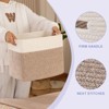 Aoibox Cotton Rope Storage Baskets for Shelves Closet Bedroom Collapsible Rectangle Bin with Handles 2 Pack Brown - 3 of 4