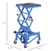 VisioGear 300 lbs Scissor Jack Lift Foot Step Wheels for Small Dirt Bikes, Blue, 17.8"*15.8"*36.5" - 3 of 4