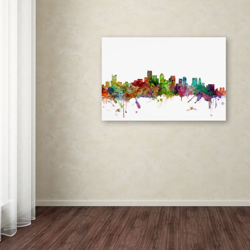 Trademark Fine Art -Michael Tompsett 'Boston Massachusetts Skyline' Canvas Art, 3 of 4