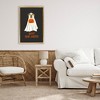 Stupell Industries Happy Howl-oween Ghost Dog Floating Frame Canvas Art, Gold, 17" x 25" - 3 of 4