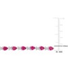 EVERLY JEWELRY | Sterling Silver 5.28 CT TGW Pear-cut Created Ruby X Link Bracelet - 7 in - 3 of 4