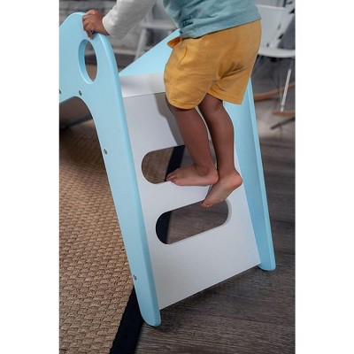 Avenlur Blue Wooden Indoor Slide for Toddlers