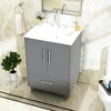 Hyleory 25" Modern Bathroom Vanity With Ceramic Basin, Undermount Sink Cabinet, Free Standing Storage Cabinet With Sink Combo Set - 3 of 4