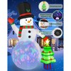 Itopfox 8FT Christmas Inflatable Snowman with Christmas Tree Colorful Rotating LED Lights Outdoor Yard Lawn Holiday Decoration 1 Piece - 2 of 4