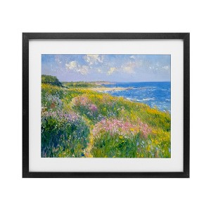 Stupell Industries Impressionist Smudged Coast Framed Print Under Glass - 1 of 4