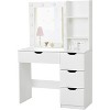 1 Set 15Mm Particle Board 3Mm Density Board Double-Sided Melamine Hollow Four-Drawer Dressing Table - 2 of 4